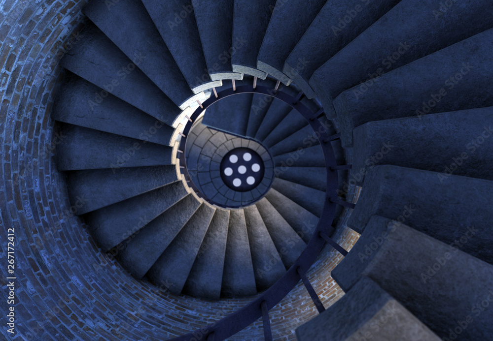 Fototapeta premium 3D Rendered Inside View from a Castle Turret - 3D Illustration