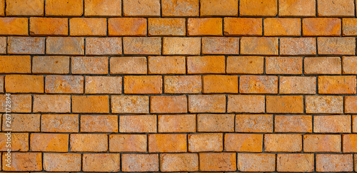 Surface of the wall  brick wall  orange block