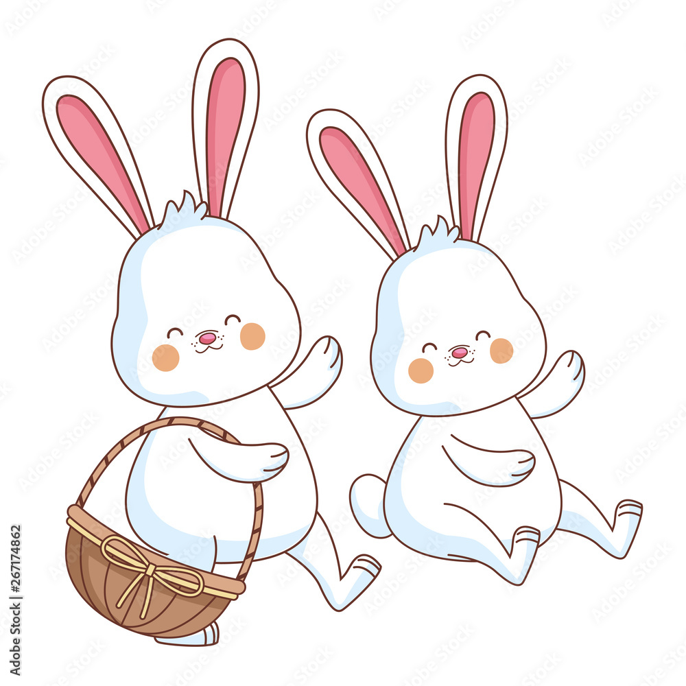 Obraz premium Happy farm animals cartoon