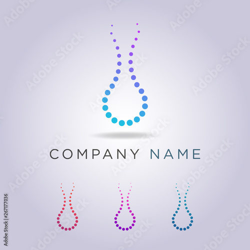 Abstract logo templates form falling water droplets for your business and company