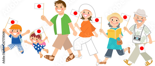 応援をする家族