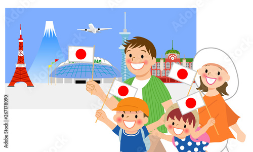 応援をする家族