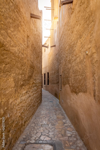 Fototapeta Naklejka Na Ścianę i Meble -  Very narrow streets of the old Arab city.
