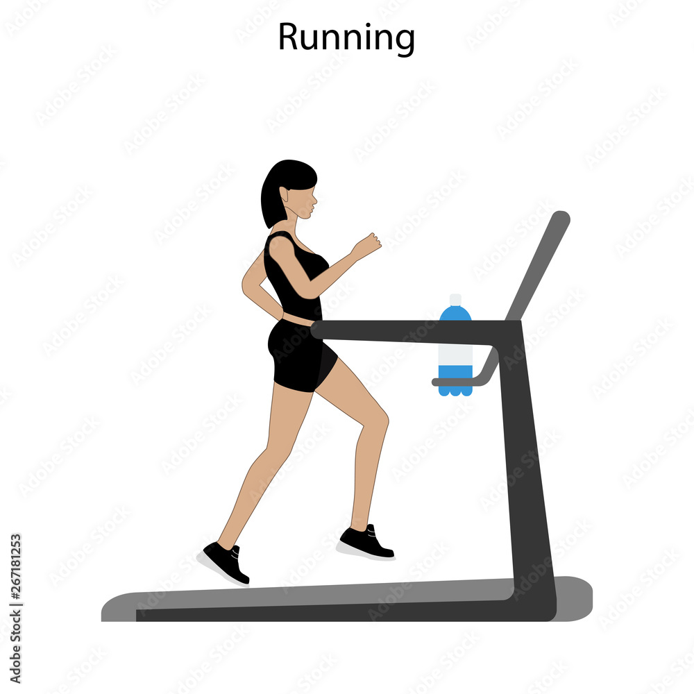 Fototapeta premium Running workout illustration