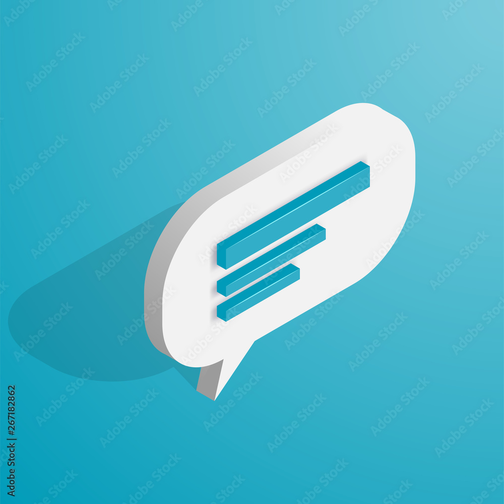 isometric Chat icon isometric Chat icon