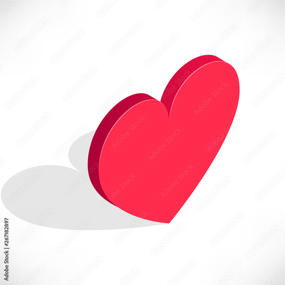 isometric heart Like icon