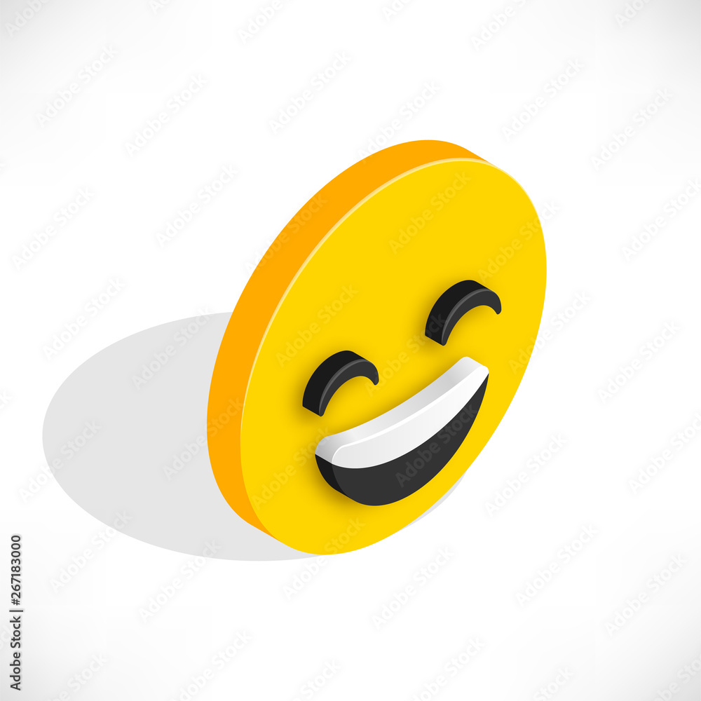 Isometric smile icon