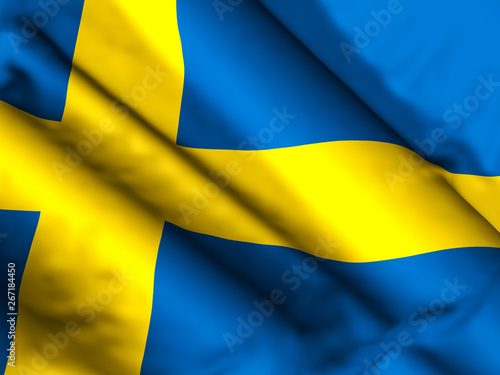 Sweden flag background