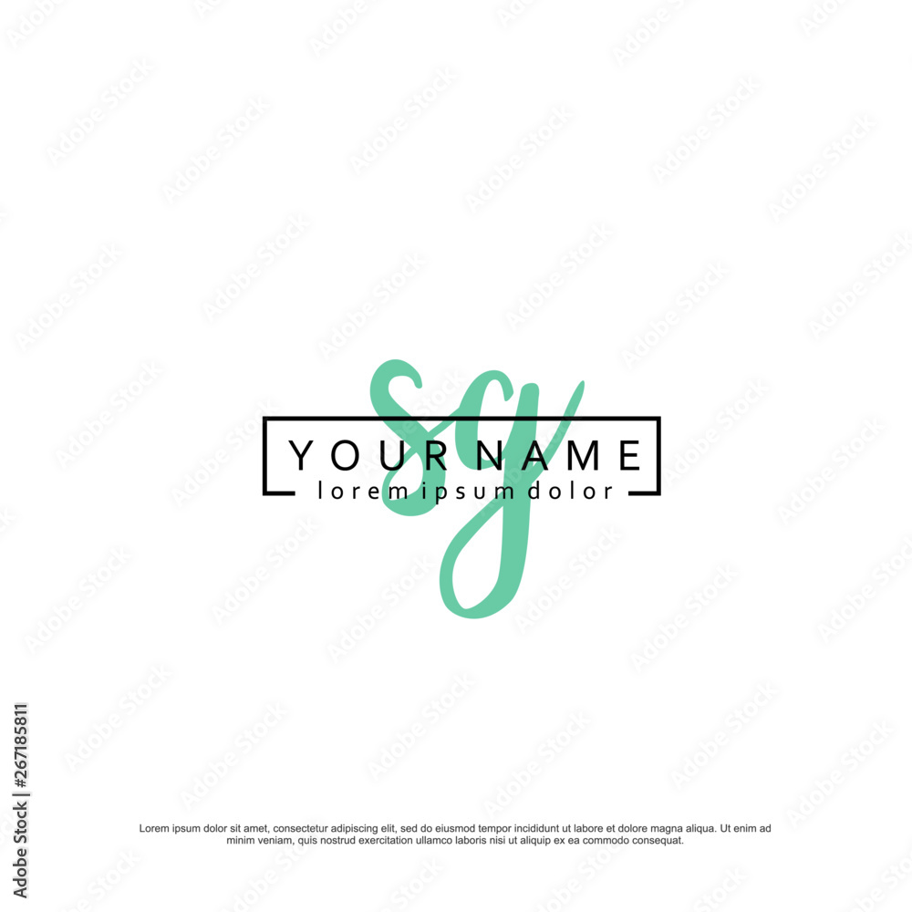 Initial S G SG elegant logo template vector Initial S G SG elegant logo template vector