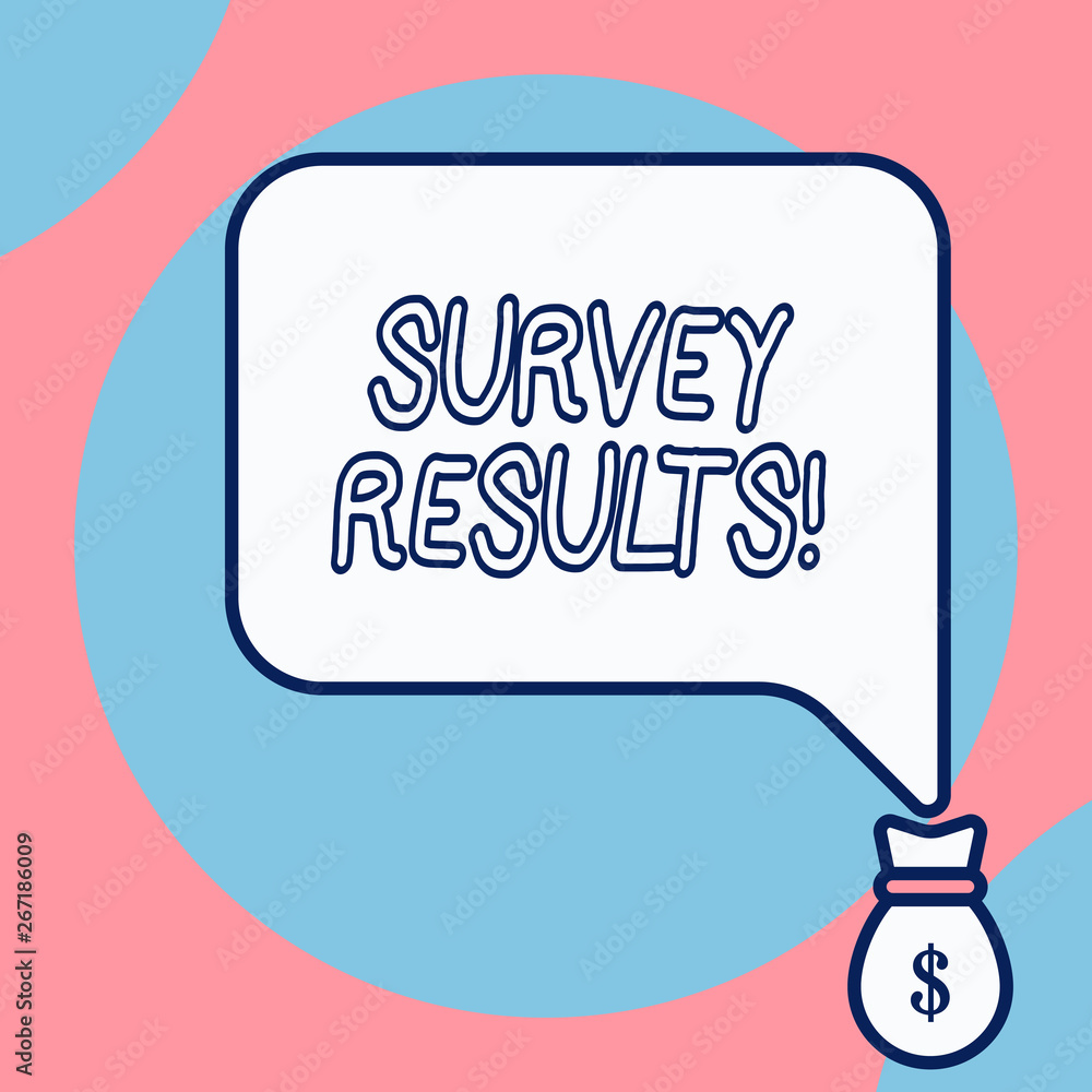 Word writing text Survey Results. Business photo showcasing result of activity that collects or acquires statistical data