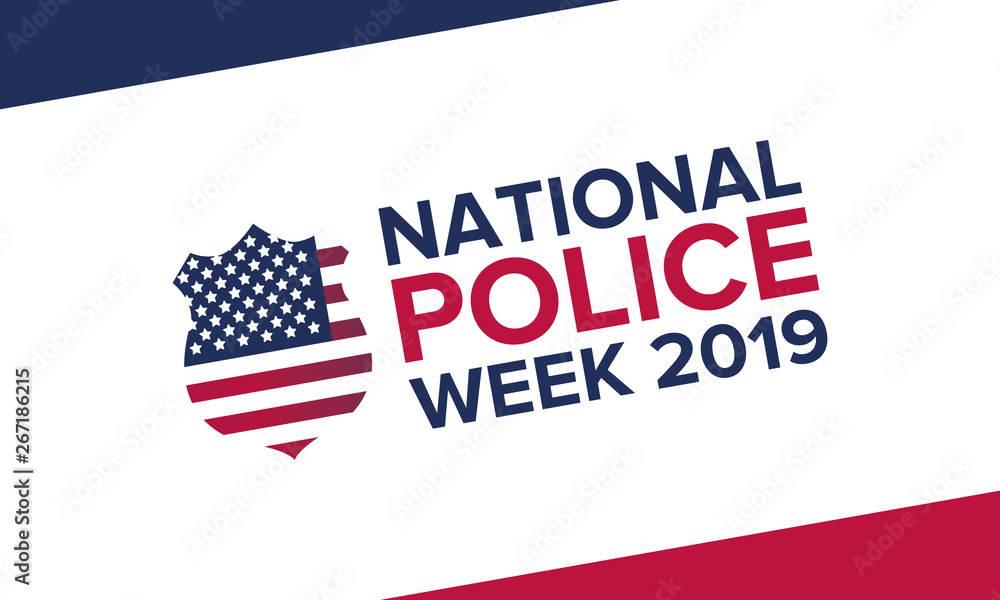National Police Week in May. Celebrated annual in United States. In honor of the police. Officers Memorial Day. Poster, card, banner and background. Vector illustration National Police Week in May. Celebrated annual in United States. In honor of the police. Officers Memorial Day. Poster, card, banner and background. Vector illustration