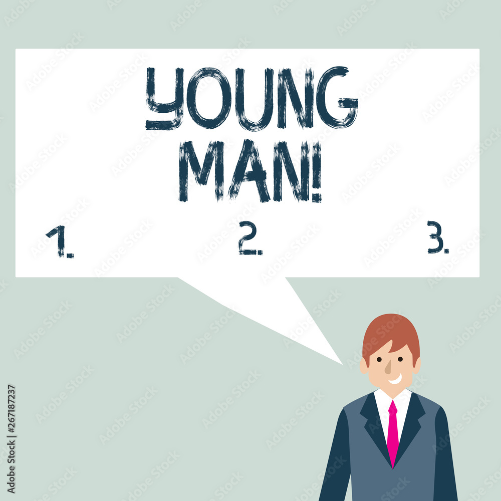 Writing note showing Young Analysis. Business concept for uses a narrative methodology to provide insight into the way Businessman Smiling and Talking Blank Color Speech Bubble