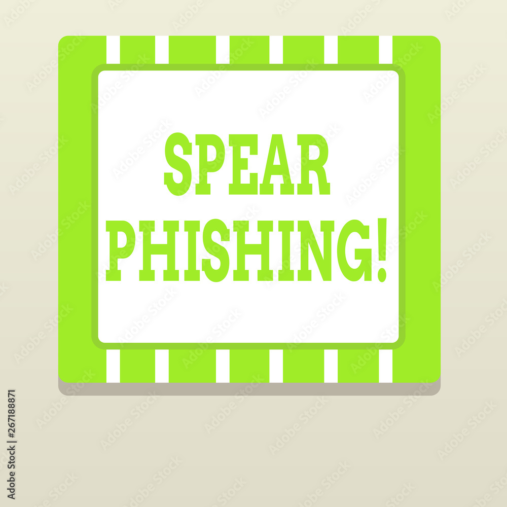 Fototapeta premium Word writing text Spear Phishing. Business photo showcasing Sending fake emails to extract financial data from user