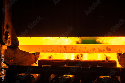 Konstfotografi details of work process in metallurgical engineering at manufactory of steel pla