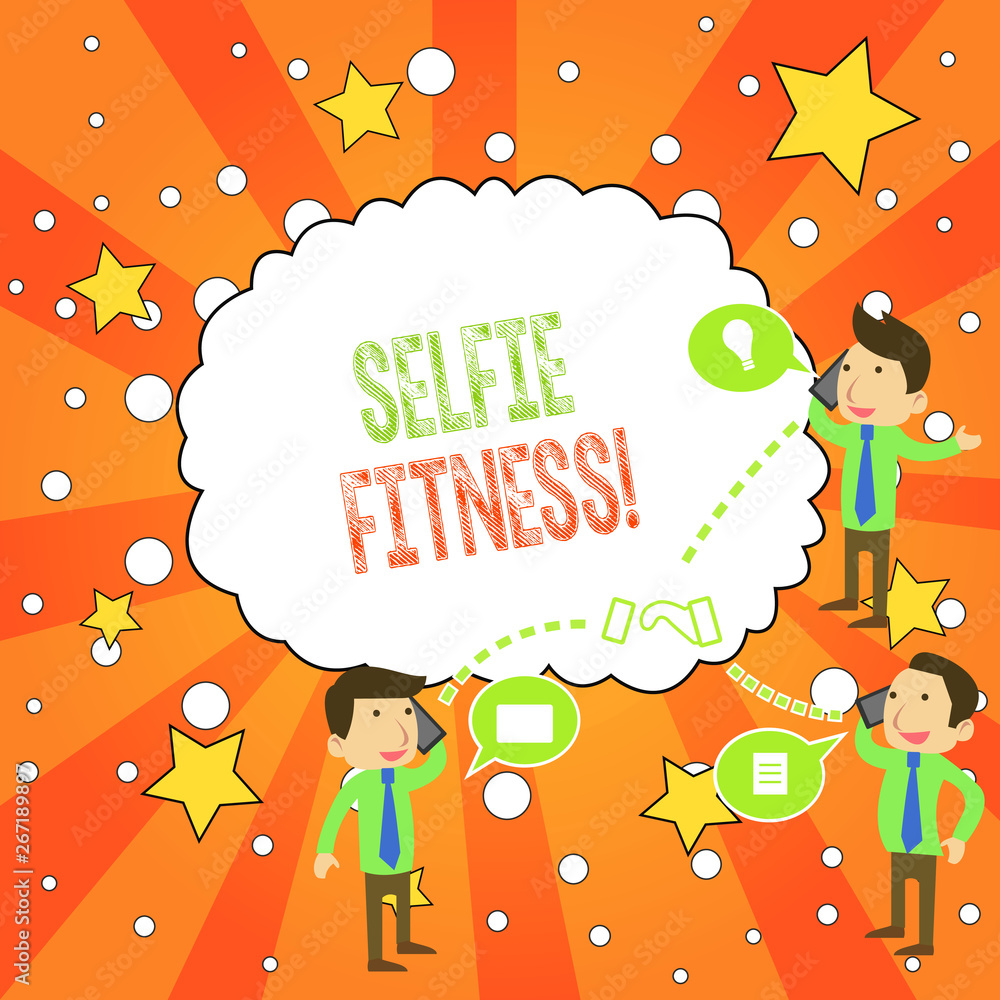 Writing note showing Selfie Fitness. Business concept for Taking pictures of oneself during workout or inside the gym Writing note showing Selfie Fitness. Business concept for Taking pictures of oneself during workout or inside the gym