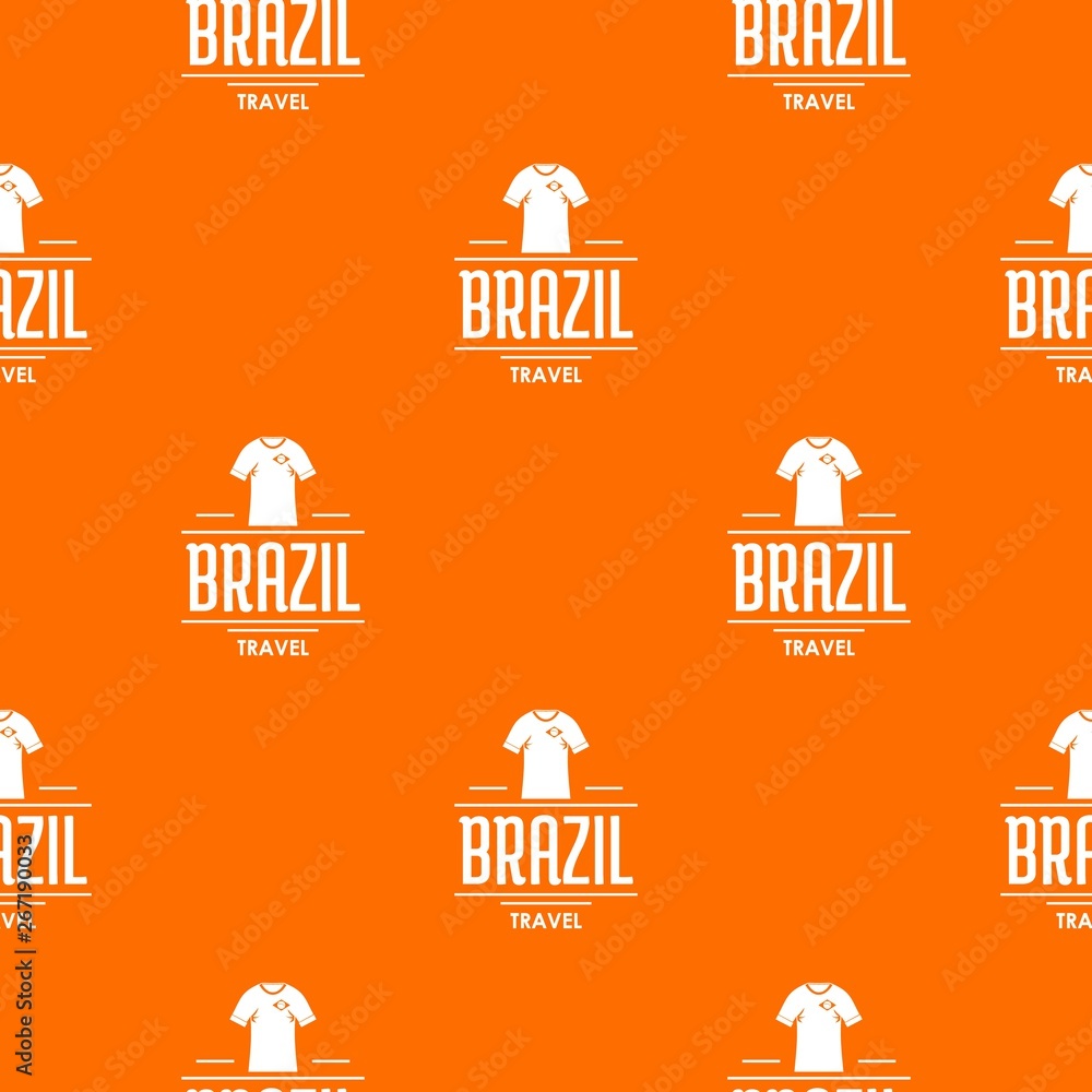 Fototapeta premium Brazil team pattern vector orange for any web design best