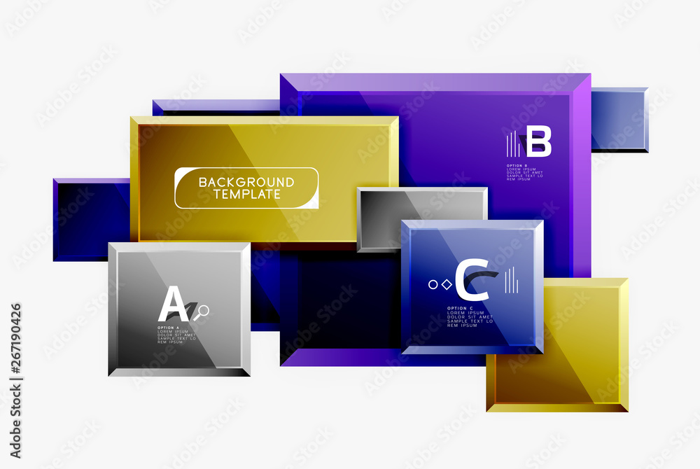 Abstract square composition for background, banner or logo Abstract square composition for background, banner or logo