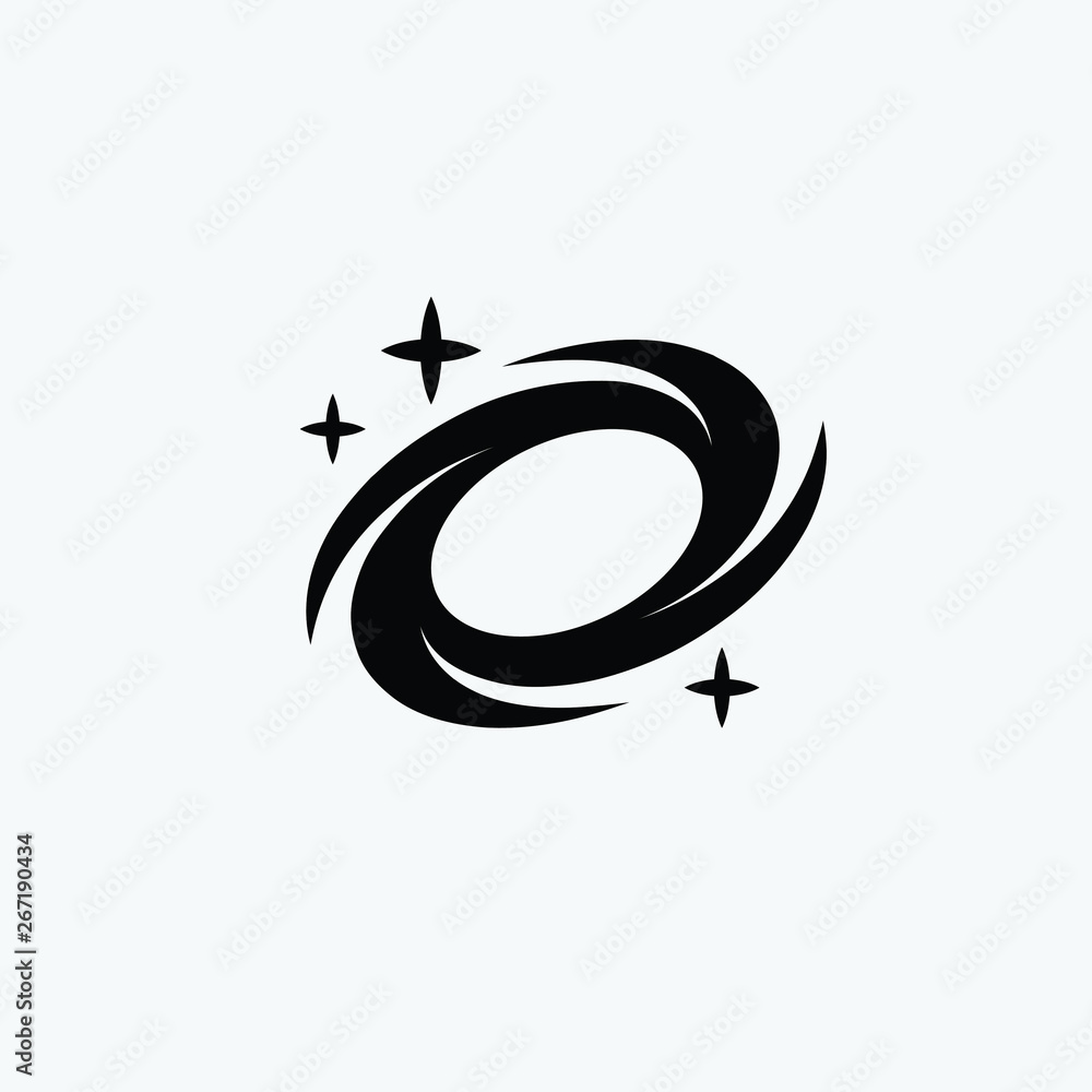 Space galaxy logo icon vector