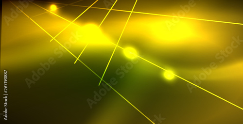 Neon glowing wave  magic energy and light motion background