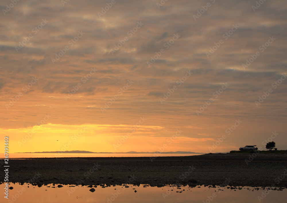 golden hour on the beach