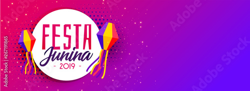 2019 festa junina holiday celebration banner design