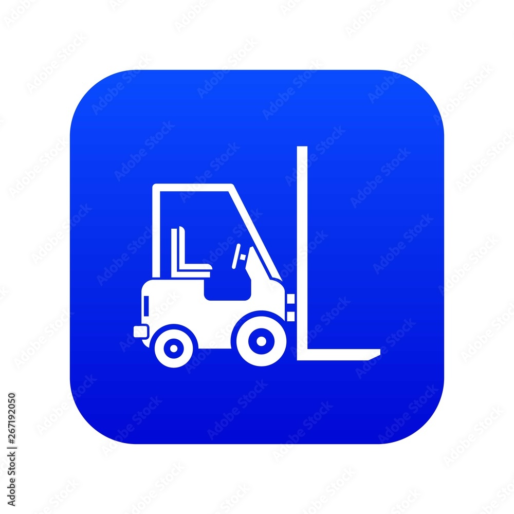 Stacker loader icon digital blue for any design isolated on white vector illustration Stacker loader icon digital blue for any design isolated on white vector illustration