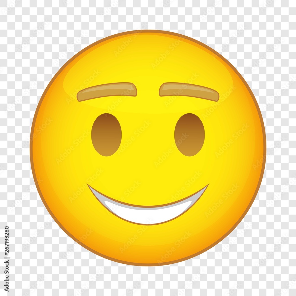 Smiling happy emoticon icon. Cartoon illustration of emoticon vector icon for web design Smiling happy emoticon icon. Cartoon illustration of emoticon vector icon for web design