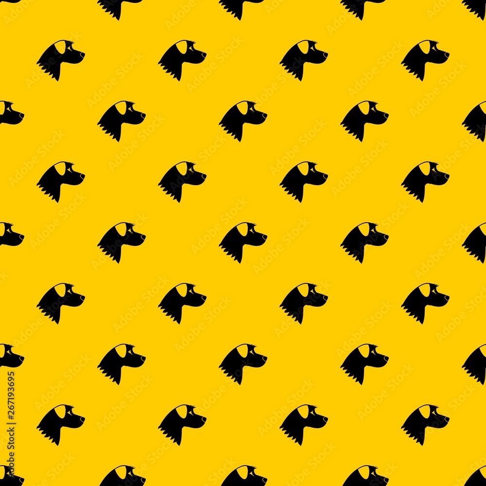 Dog pattern seamless vector repeat geometric yellow for any design Dog pattern seamless vector repeat geometric yellow for any design
