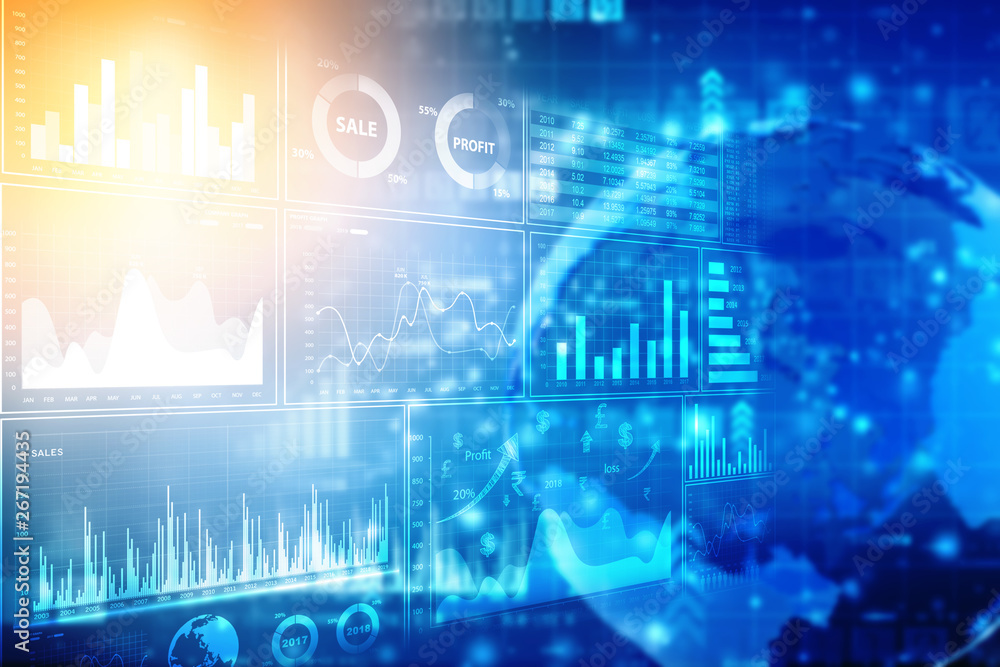 Stock market chart. Business graph background, Financial Background Stock market chart. Business graph background, Financial Background