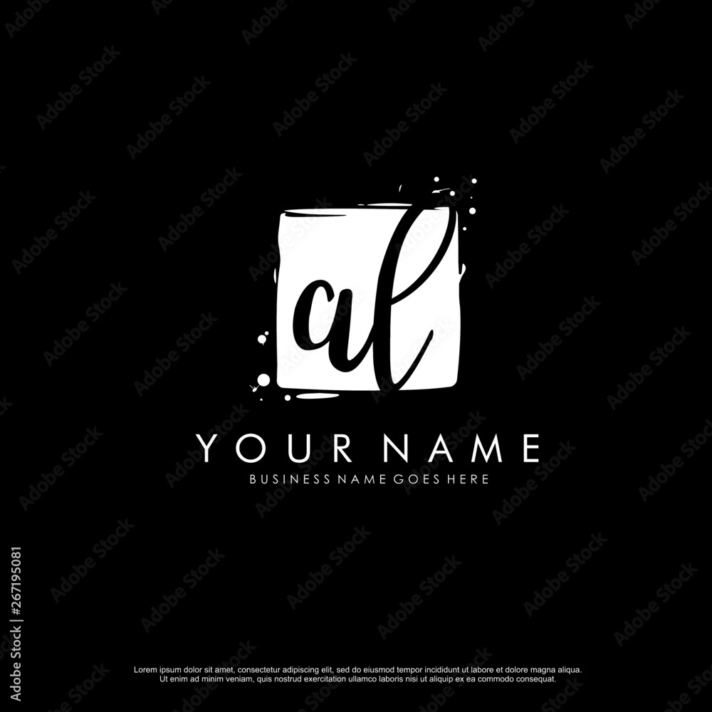 A L AL initial square logo template vector A L AL initial square logo template vector