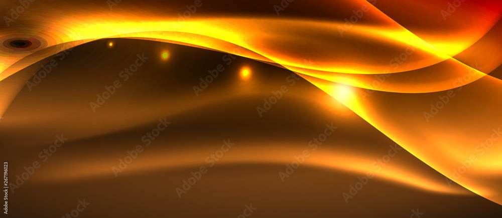 Neon shiny light glowing wave lines Neon shiny light glowing wave lines