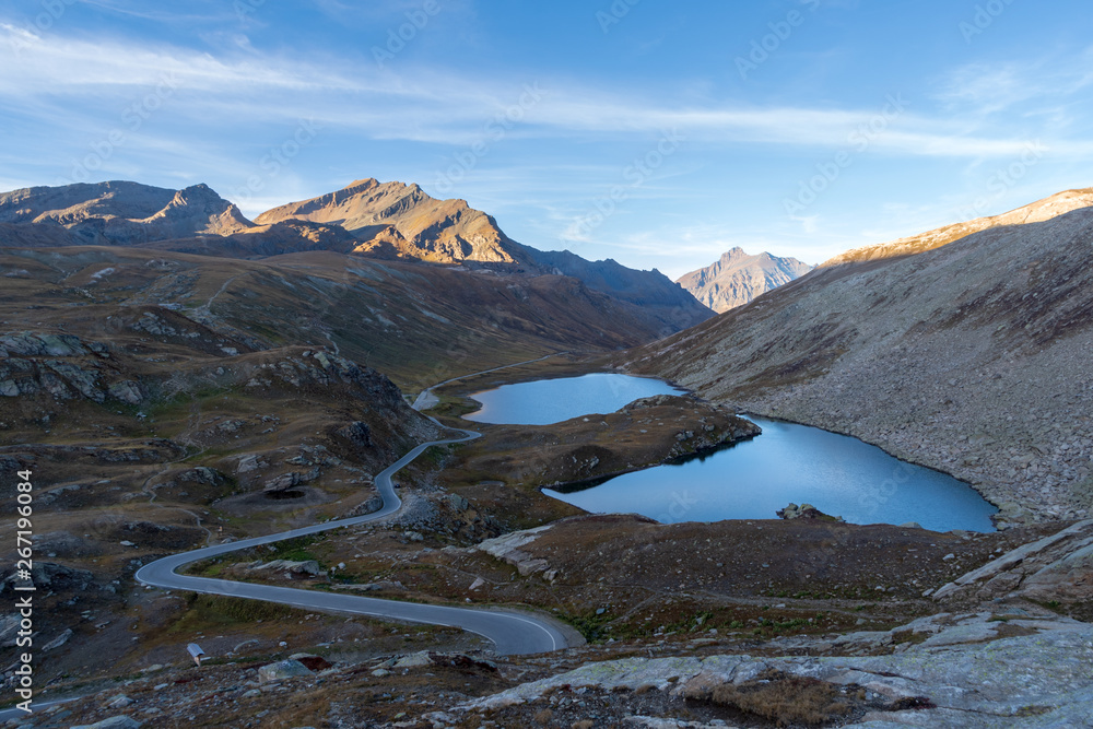 Mountain lakes from the Nivolet Pass, Graian Alps, Italy