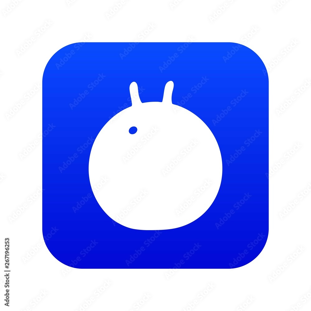 Fitness ball icon blue vector isolated on white background Fitness ball icon blue vector isolated on white background
