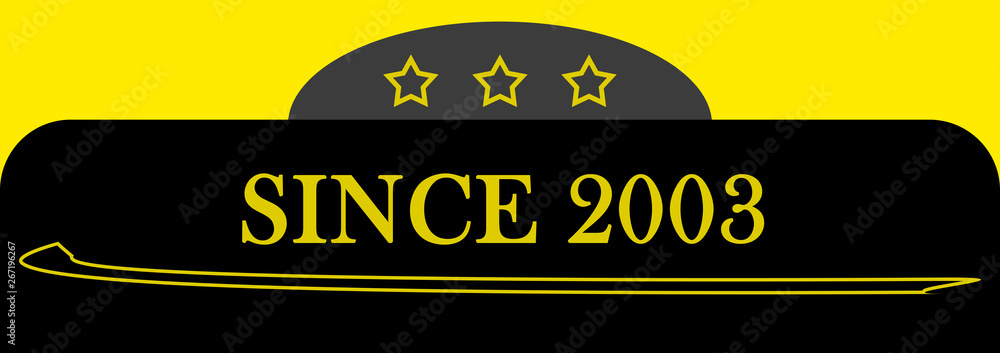 Fototapeta premium Since 2003 sign logo emblem symbol