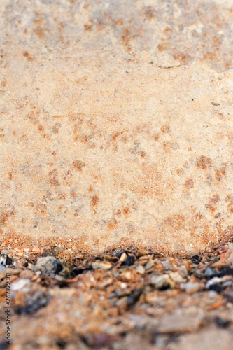 Metamorphized iron on ground and ash ground photo