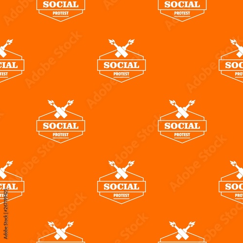Social protest molotov cocktail pattern vector orange for any web design best