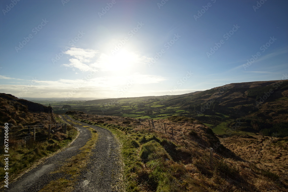 Ireland hill road sunny