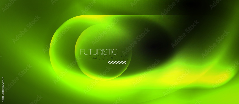 Neon glowing techno lines, hi-tech futuristic abstract background template