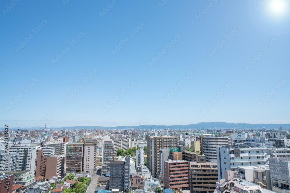 Fototapeta premium 晴天 都市イメージ