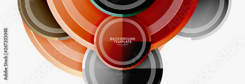 Colorful glossy circles background