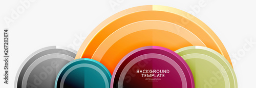 Colorful glossy circles background