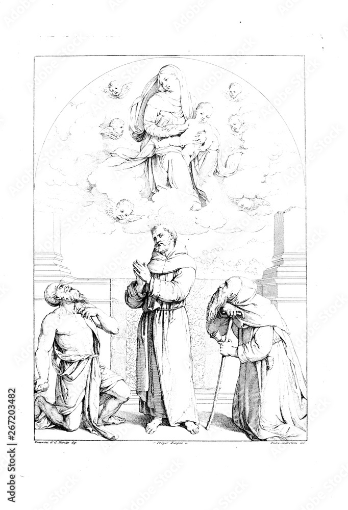 Obraz premium Christian illustration. Old image