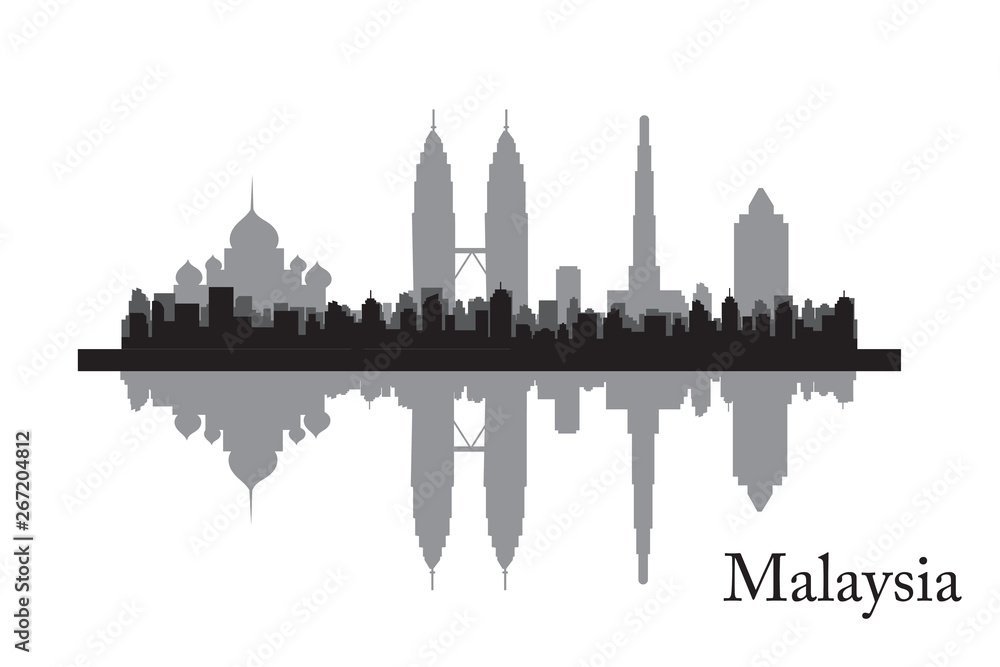 malaysia  city skyline Vector illustration