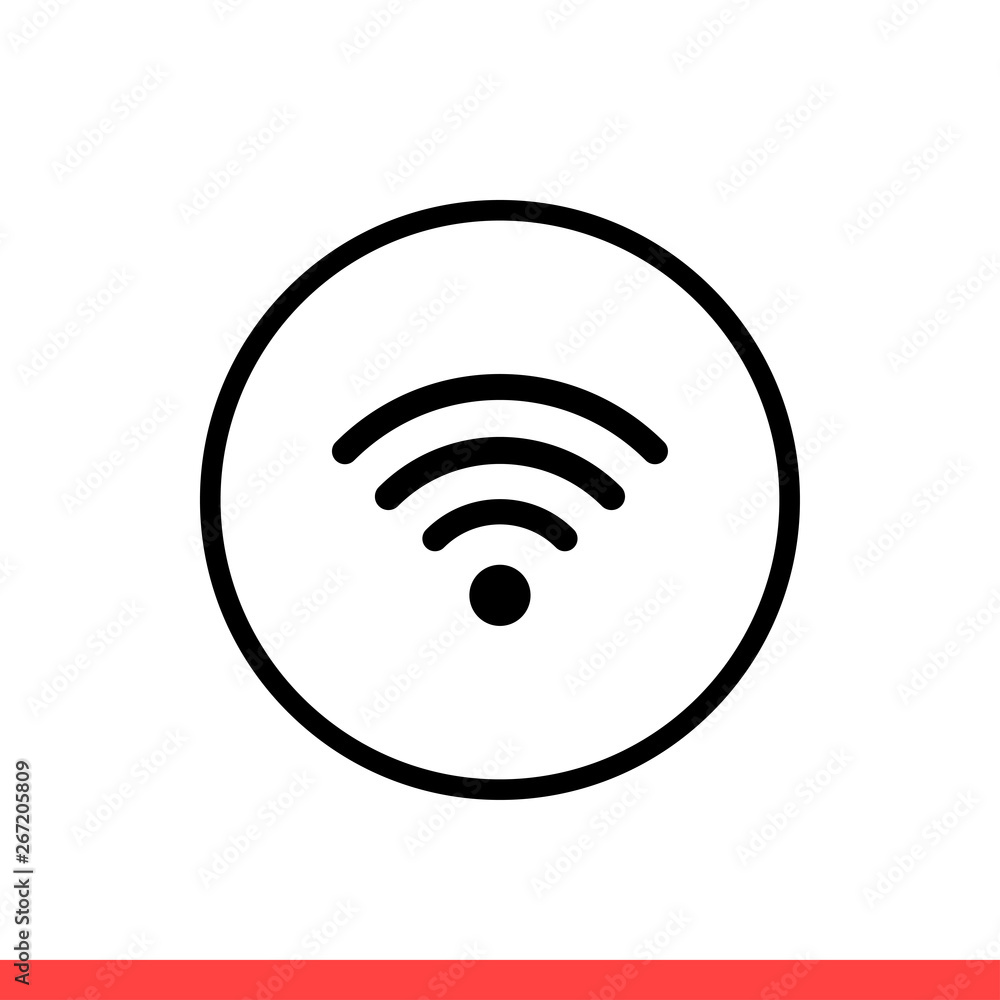 Wireless vector icon, signal symbol. Simple, flat design isolated on white background for web or mobile app Wireless vector icon, signal symbol. Simple, flat design isolated on white background for web or mobile app