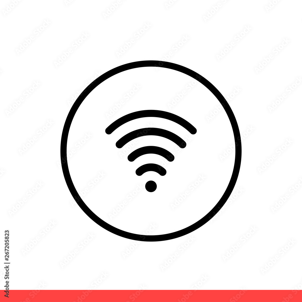 Wireless vector icon, signal symbol. Simple, flat design isolated on white background for web or mobile app Wireless vector icon, signal symbol. Simple, flat design isolated on white background for web or mobile app