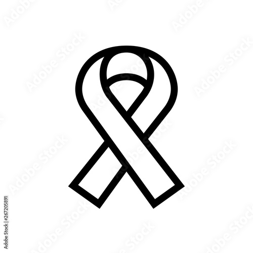 hiv aid ribbon icon design community car symbol. line art medical healthcare vector illustration