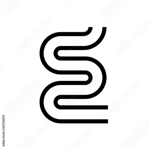 intestine stomach organ icon design. line art medical healthcare vector illustration