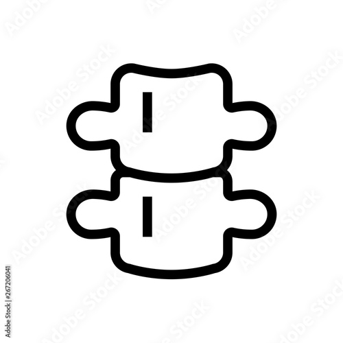 backbone icon design back skeleton symbol. line art medical healthcare vector illustration