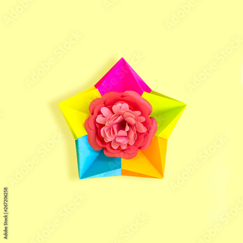 Origami multicolored star