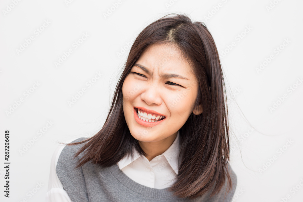 Bautiful asian women smiling and fell delicious Bautiful asian women smiling and fell delicious